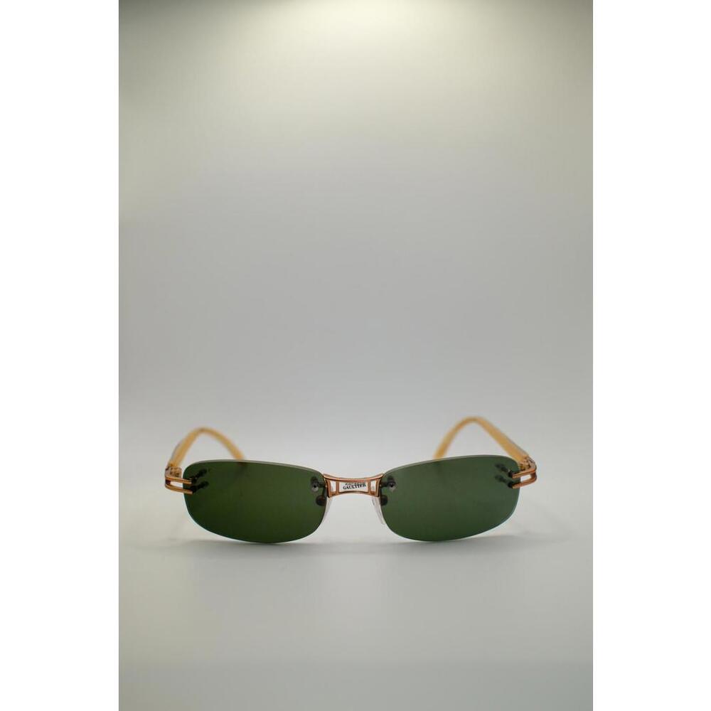 90's Jean Paul Gaultier Titanium Rimless Green Tint Sunglass